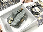 Small Dior Travel Vanity Case Gray Cannage Lambskin S5488 Size 18.5x13x10.5cm - 6