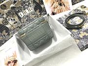 Small Dior Travel Vanity Case Gray Cannage Lambskin S5488 Size 18.5x13x10.5cm - 3