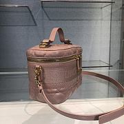 Small Dior Travel Vanity Case Warm Taupe Cannage Lambskin S5488 Size 18.5x13x10.5cm - 6