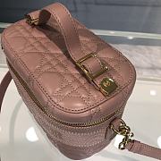 Small Dior Travel Vanity Case Warm Taupe Cannage Lambskin S5488 Size 18.5x13x10.5cm - 4