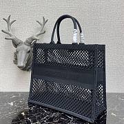 Dior Book Tote Black Mesh Emdroidery M1286 Size 41cm - 3