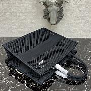 Dior Book Tote Black Mesh Emdroidery M1286 Size 41cm - 2