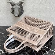 Dior Book Tote Pink Mesh Emdroidery M1286 Size 41cm - 4
