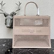 Dior Book Tote Pink Mesh Emdroidery M1286 Size 41cm - 2