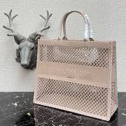 Dior Book Tote Pink Mesh Emdroidery M1286 Size 41cm - 3
