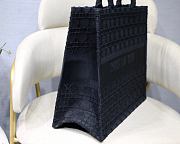 Dior Book Tote Black Cannage Emdroidery M1286 Size 41.5x32x5cm. - 6
