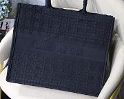 Dior Book Tote Black Cannage Emdroidery M1286 Size 41.5x32x5cm. - 4