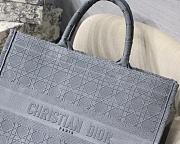 Dior Book Tote Blue Cannage Emdroidery M1286 Size 41.5x32x5cm. - 6
