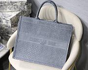 Dior Book Tote Blue Cannage Emdroidery M1286 Size 41.5x32x5cm. - 4