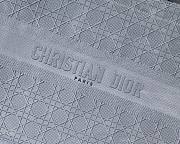 Dior Book Tote Blue Cannage Emdroidery M1286 Size 41.5x32x5cm. - 3