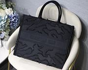 Dior Book Tote Black Camouflage Emdroidery M1286 Size 41.5x32x5cm. - 1