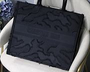 Dior Book Tote Black Camouflage Emdroidery M1286 Size 41.5x32x5cm. - 2