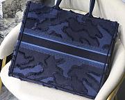 Dior Book Tote Blue Camouflage Emdroidery M1286 Size 41.5x32x5cm. - 4