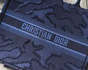 Dior Book Tote Blue Camouflage Emdroidery M1286 Size 41.5x32x5cm. - 3