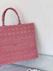 Small Dior Book Tote Rose Cannage Embroidery M1296 Size 36cm - 6