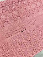Small Dior Book Tote Rose Cannage Embroidery M1296 Size 36cm - 5