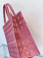Small Dior Book Tote Rose Cannage Embroidery M1296 Size 36cm - 4
