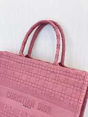 Small Dior Book Tote Rose Cannage Embroidery M1296 Size 36cm - 3