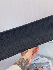 Small Dior Book Tote Dark Blue Cannage Embroidery M1296 Size 36cm - 5