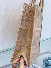 Small Dior Book Tote Beige Cannage Embroidery M1296 Size 36cm - 5
