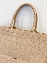 Small Dior Book Tote Beige Cannage Embroidery M1296 Size 36cm - 4