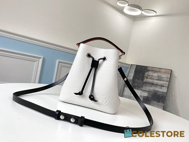 Louis Vuitton Néonoé BB Bucket Bag Epi Leather In White M57032 20cm - 1