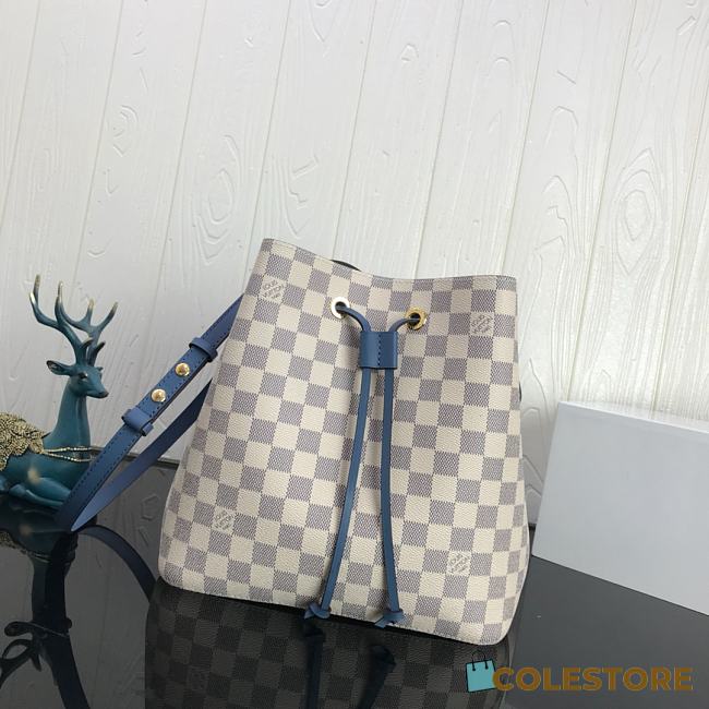 Lousi Vuitton Néonoé MM Damier Leather In Blue M44020 26cm - 1