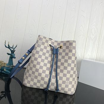 Lousi Vuitton Néonoé MM Damier Leather In Blue M44020 26cm
