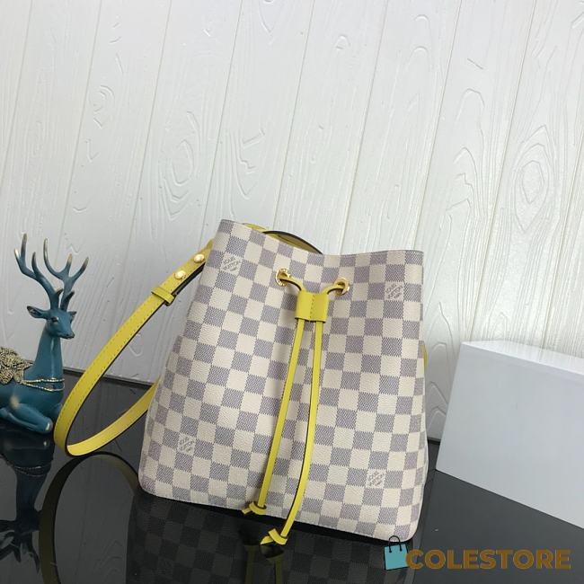 Lousi Vuitton Néonoé MM Damier Leather In Yellow M44020 Size 26cm - 1