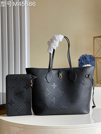 black leather neverfull