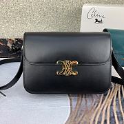 Celine Large Triomphe Bag Calfskin In Black 18737 Size 25x18x6cm - 1
