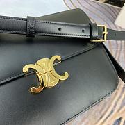 Celine Large Triomphe Bag Calfskin In Black 18737 Size 25x18x6cm - 6