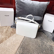 Ceiline Medium Triomphe Calfskin In White 18736 Size 22x16.5x7cm - 6