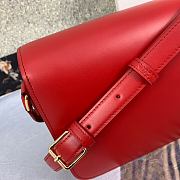 Ceiline Medium Triomphe Calfskin In Red 18736 Size 22x16.5x7cm - 6