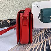 Ceiline Medium Triomphe Calfskin In Red 18736 Size 22x16.5x7cm - 5