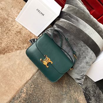 Ceiline Medium Triomphe Calfskin In Dark Green Color 18736 Size 22x16.5x7cm