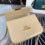 Celine Large Triomphe Bag Calfskin In Beige 18737 Size 25x18x6cm - 4