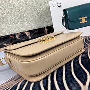 Celine Large Triomphe Bag Calfskin In Beige 18737 Size 25x18x6cm - 2