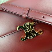 Celine Large Triomphe Bag Calfskin In Red 18737 Size 25x18x6cm - 2