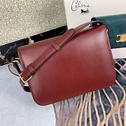 Celine Large Triomphe Bag Calfskin In Red 18737 Size 25x18x6cm - 4