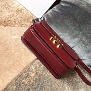 Ceiline Medium Triomphe Calfskin In Wine Red 18736 Size 22x16.5x7cm - 5