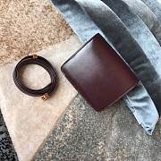 Ceiline Small Classic Box Calfskin In Wine 18918 Size 17cm - 3