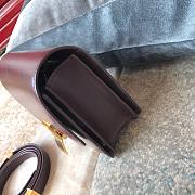 Ceiline Small Classic Box Calfskin In Wine 18918 Size 17cm - 5