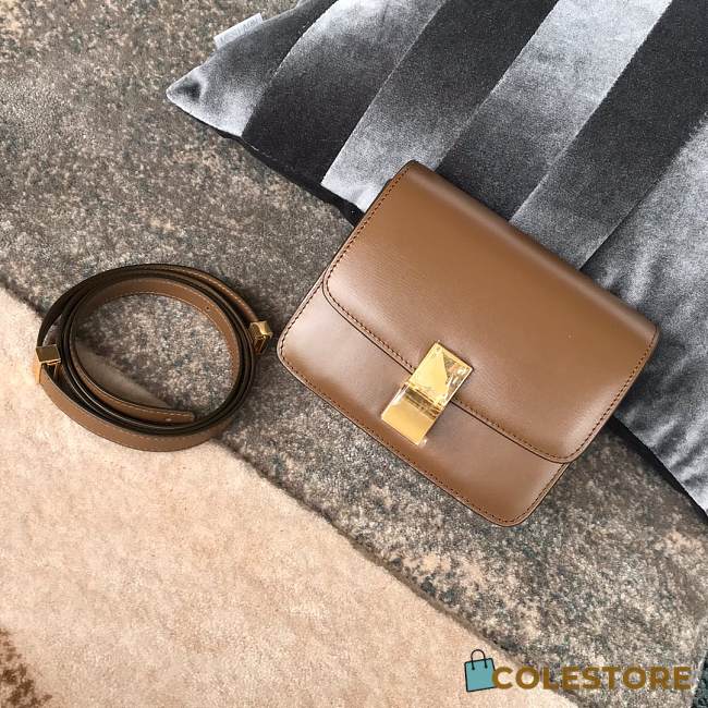 Ceiline Small Classic Box Calfskin In Brown 18918 Size 17cm - 1