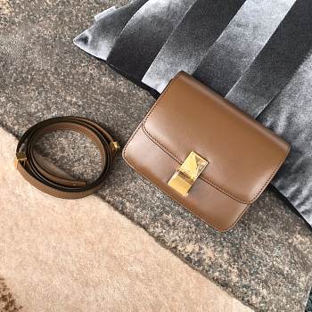 Ceiline Small Classic Box Calfskin In Brown 18918 Size 17cm