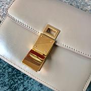 Ceiline Small Classic Box Calfskin In White 18918 Size 17cm - 4