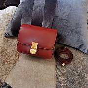 Ceiline Small Classic Box Calfskin In Red 18918 Size 17cm - 1