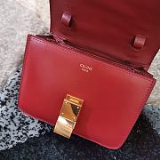 Ceiline Small Classic Box Calfskin In Red 18918 Size 17cm - 4