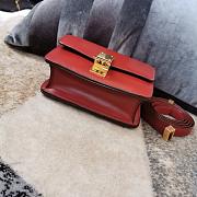 Ceiline Small Classic Box Calfskin In Red 18918 Size 17cm - 3