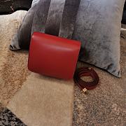 Ceiline Small Classic Box Calfskin In Red 18918 Size 17cm - 2